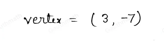 What is the vertex of gx=8x2-48x+65 -3,-7 3,-7 24,-7 -24,-7