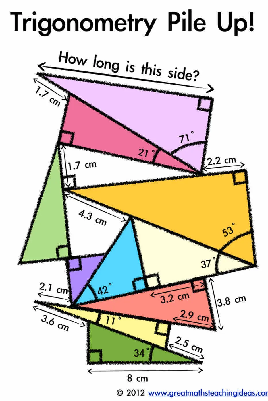Trigonometry Pile Up! © 2012 www.greatmathsteachingideas.cor